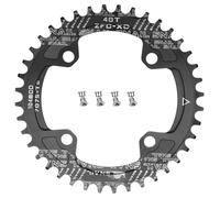 CYSKY Plateau de vélo 104 BCD 40 42 44 46 48 50 52 Dents Narrow Wide Mono Plateau VTT avec boulons de pignon pour vélo de Route, VTT, Gravel, BMX, Ebike (Noir, 40 Dents)