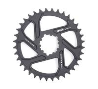 CYSKY Plateau Direct Mount 32/34/36/38/40 Dents, Déport 3mm, Plateau étroit Large, CNC 7075, Plateau de vélo pour pédalier SRAM GXP Interface (Noir, 36 Dents)