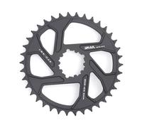 CYSKY Plateau Direct Mount 32/34/36/38/40 Dents, Déport 3mm, Plateau étroit Large, CNC 7075, Plateau de vélo pour pédalier SRAM GXP Interface (Noir, 38 Dents)