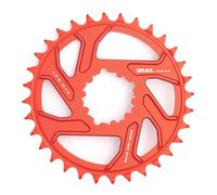CYSKY Plateau Direct Mount 32/34/36/38/40 Dents, Déport 3mm, Plateau étroit Large, CNC 7075, Plateau de vélo pour pédalier SRAM GXP Interface (Rouge, 32 Dents)