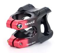 CYSKY Potence VTT Diamètre 35mm, Longueur 35 mm Potence de vélo pour Collier de Guidon de 35mm Tube de Direction 1-1/8 pour vélo de Montagne, e-MTB, Downhill, Freeride, Gravel (Noir & Rouge)