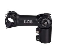 CYSKY Potence VTT Réglable 25,4 60mm/80mm/100mm 0-90 Degrés Réglable Potence de Vélo de Montagne Potence de Guidon pour VTT vélo de Route BMX Ville Cyclisme (Noir, 100mm)