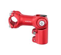 CYSKY Potence VTT Réglable 25,4 60mm/80mm/100mm 0-90 Degrés Réglable Potence de Vélo de Montagne Potence de Guidon pour VTT vélo de Route BMX Ville Cyclisme (Rouge, 80mm)