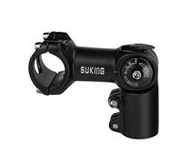 CYSKY Potence VTT Réglable 31,8 60mm/80mm/93mm 0-90 Degrés Réglable Potence de Vélo de Montagne Potence de Guidon pour VTT vélo de Route BMX Ville Cyclisme (Noir, 80mm)