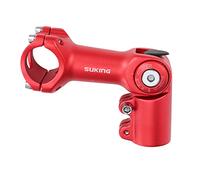 CYSKY Potence VTT Réglable 31,8 60mm/80mm/93mm 0-90 Degrés Réglable Potence de Vélo de Montagne Potence de Guidon pour VTT vélo de Route BMX Ville Cyclisme (Rouge, 93mm)