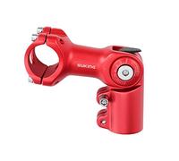 CYSKY Potence VTT Réglable 31,8 60mm/80mm/93mm 0-90 Degrés Réglable Potence de Vélo de Montagne Potence de Guidon pour VTT vélo de Route BMX Ville Cyclisme (Rouge, 80mm)