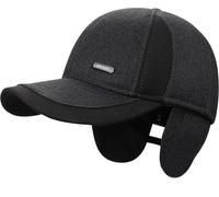 Cysocool Casquette de Baseball d'hiver pour Hommes avec Cache-Oreilles Casquette Beret Dad Trucker en Laine Rétro Temps Froid Chapeau Chaud Chapeau Thermique Casquette à Visière avec Oreillettes