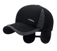 Cysocool Casquette de Baseball d'hiver pour Hommes avec Cache-Oreilles Casquette Beret Dad Trucker en Laine Rétro Temps Froid Chapeau Chaud Chapeau Thermique Casquette à Visière avec Oreillettes