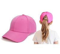 Cysocool Casquette de Baseball Fille 3-8 Ans Été Chapeau de Soleil Enfant Réglable Chapeau de Baseball en Queue de Cheval Visière de Golf Tennis Visière Junior Chapeau de Plage Cyclisme Pêche Course