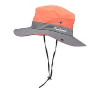 Cysocool Enfant Chapeau Bob Queue de Cheval Chapeau de Soleil Bébé UPF 50+ Anti-UV Solaire Plage Large Bord Chapeaux Protection Été Voyage Bonnet Casquette pour Filles Garçons 3 a 8 Ans