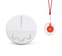 CYSSJF Bouton d'appel d'urgence pour Seniors/Sonnette d'urgence étanche/Appel d'urgence Maison Seniors/SOS sans Fil pour Personnes nécessitant des Soins Patient âgé 1 récepteurs + 1 Boutons d'appel