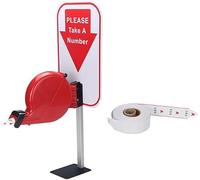 CYSSJF Distributeur de Tickets avec Pied | Avec 1 Rouleau Numéroté (3 Chiffres : 000-999) | Gestion File d'Attente: Attribution de Numéros | Pour Restaurant/Clinique/Salle d’Attente/Magasin