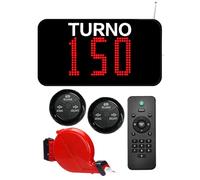 CYSSJF Écran numérique (appel en espagnol) | 3 chiffres | avec distributeur de tickets votre tour | Système de tournage et gestion de file d'attente pour restaurant, magasins, clinique