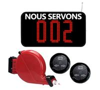 CYSSJF Gestion de File d'Attente (Appel en Français) | Afficheur de File d'Attente (3 Chiffres)+ Distributeur de Tickets+ Tickets de File d'Attente+Bouton d'Appel+Télécommande (AS-Q13+O3+K-T-FR)