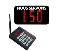 CYSSJF Gestion File d'Attente | Appeler Les Clients en Français | 1 Ecran d'Affichage +1 Clavier | pour Magasin, Restaurant, Clinique, Salle d'Attentes