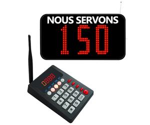 CYSSJF Gestion File d'Attente | Appeler Les Clients en Français | 1 Ecran d'Affichage +1 Clavier | pour Magasin, Restaurant, Clinique, Salle d'Attentes