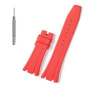 CYSUE Bracelet de montre en caoutchouc 27 mm pour montre de sport AP 15703 26470SO Royal Oak Offshore pour homme(Red No buckle,27mm)