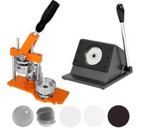 CYTBEK Kit de Fabricant de Badges Professionnels et de réfrigérateur - 2,28 ″ Appuyez sur Machine, DIY Metal Button Ensemble avec Coupe-Papier et 100pcs Black