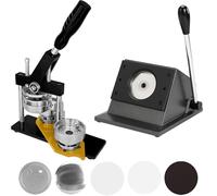 CYTBEK Kit de Fabricant de Badges Professionnels et de réfrigérateur - 2,28 ″ Appuyez sur Machine, DIY Metal Button Ensemble avec Coupe-Papier et 100pcs Orange