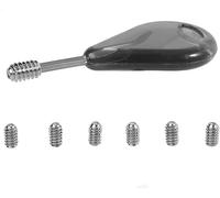 CYTGOUPER FCS Lot de 6 vis pour aileron de planche de surf avec 6 vis hexagonales en métal avec poignée en plastique pour une installation et un retrait faciles des ailerons, design porte-clés