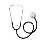 CYUaoao Stéthoscope Enfant Jouet avec Earbuds Silicone Stéthoscope en Aluminium à Une Extrémité Mini Stéthoscope pour Cosplay Noir Stéthoscope médical pour Éducatifs