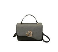 CYUCHENC Sac bandoulière Texture À La Mode Et Polyvalente, Conception De Niche Simple, Petit Carré Une Épaule Style Occidental-Noir