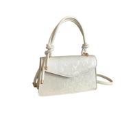 CYUCHENC Sac Femme Petit Carré Rétro Tendance, Polyvalent, Style Étranger, Simple, Texture Décontractée, Épaule Unique-Blanc