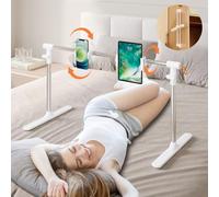 CYUGM Support de téléphone et iPad pour lit, tablette, Kindle pour lit et bureau, pliable et réglable pour téléphone iPad, tablette, Kindle pour appareils de 4 à 12,9"