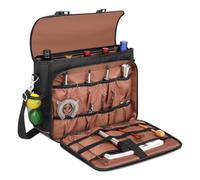 CYUREAY Sac de bartender pour shaker à cocktail, sac messenger avec compartiments rembourrés pour le kit de barman de voyage, sac à outils portable, parfait pour agitateurs à cocktail et shakers de