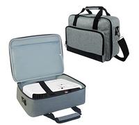 CYUREAY Sac de transport projecteur, sac de rangement accessoires, bretelles réglables, sac de transport portable compatible Epson BenQ ViewSonic et la plupart des mini projecteurs (gris)