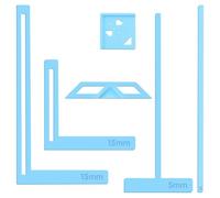 CYUXING Kit de Reliure en 6 pièces : gabarit en Plastique Bleu pour Agenda DIY, intercalaires pour la création de carnets et journaux intimes, idéal pour Les débutants