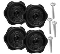 CYUXING Lot de 4 boutons de fenêtre et d'aération pour camping-car, manivelle de fenêtre de camping-car, loquet rotatif de remplacement avec vis, tige de 2,5 cm