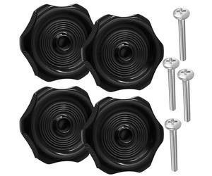 CYUXING Lot de 4 boutons de fenêtre et d'aération pour camping-car, manivelle de fenêtre de camping-car, loquet rotatif de remplacement avec vis, tige de 2,5 cm