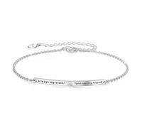 CYWQ Bracelet réglable « Always My Sister Forever My Friend » - Cadeau d'anniversaire pour femme et famille