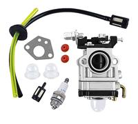 CYWVYNYT Carburateur pour débroussailleuse 52cc 49cc 43cc Carbu Kit avec joint, tuyau, bougie d'allumage et filtre à essence.carburateur debroussailleuse, de Tondeuse à Gazon