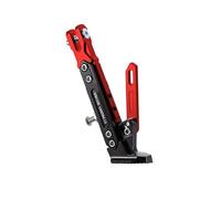 CYXPDX Bequille Laterale Moto pour Kawasaki Z750 2004-2012,Trépied en Alliage D'aluminium Réglable Pied Côté Support Moto Accessoires,D-Red
