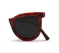 Cyxus Lunettes de soleil pliables légères TR90 polarisées UV 400 pour conduite, pêche, voyages, Marron 14, m