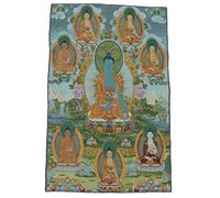 CYXZX Broderie en Soie Tibétaine Thangka Bouddhisme Médecine Bouddha Tenture Murale pour La Décoration De La Maison Tapisserie Méditation (Size : 60x90cm(23x35inch))