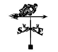 CYXZX Girouette en Forme de Moto en Acier Inoxydable Indicateur de Direction du Vent de la girouette de Course créative pour la décoration d'ornement de Patio de Jardin