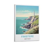 CYYHGEE Finistere Poster vintage sur toile Motif Bretagne 20 x 30 cm