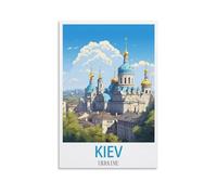CYYHGEE Kiev Ukraine Poster vintage sur toile Décoration murale d'intérieur