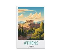 CYYHGEE Poster de voyage vintage Athènes Grèce 20 x 30 cm