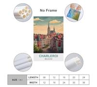 CYYHGEE Poster de voyage vintage Charleroi Belgique 20 x 30 cm - Décoration murale pour salon