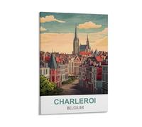 CYYHGEE Poster de voyage vintage Charleroi Belgique (30 x 45 cm) - Art mural - Décoration d'intérieur