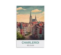 CYYHGEE Poster de voyage vintage Charleroi Belgique (30 x 45 cm) - Art mural - Décoration d'intérieur