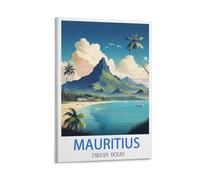 CYYHGEE Poster de voyage vintage de l'île Maurice 20 x 30 cm - Décoration murale pour salon