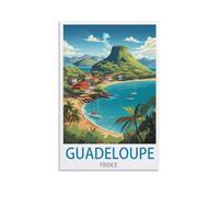 CYYHGEE Poster de voyage vintage Guadeloupe France 30 x 45 cm Décoration murale pour salon