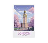CYYHGEE Poster de voyage vintage Londres Angleterre 20 x 30 cm