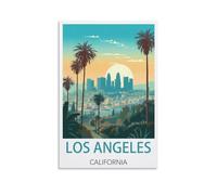 CYYHGEE Poster de voyage vintage Los Angeles California 30 x 45 cm - Décoration murale pour salon