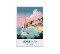 CYYHGEE Poster de voyage vintage Morbihan Bretagne - 20 x 30 cm - Décoration murale pour salon